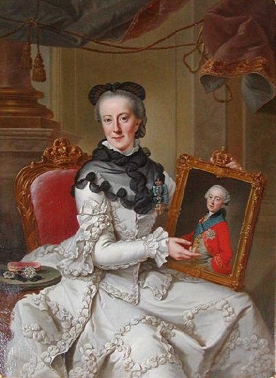 Johann Georg Ziesenis Enkedronning Juliane Marie oil painting image